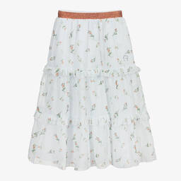 AIGNER-White Floral Skirt | Childrensalon Outlet