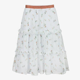 AIGNER-White Floral Skirt | Childrensalon Outlet