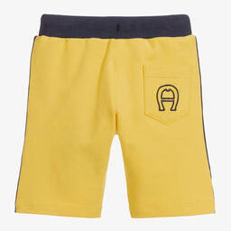 AIGNER-Yellow Cotton Jersey Shorts | Childrensalon Outlet