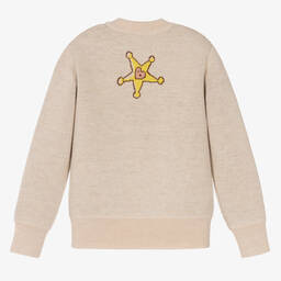 الانوي-كنزة صوف غير مًصنّع محبوك لون بيج فاتح | Childrensalon Outlet