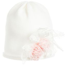 Aletta-Baby Girls Ivory Hat  | Childrensalon Outlet