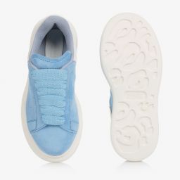 الكسندر ماكوين-ترينرز جلد شمواه لون أزرق فاتح | Childrensalon Outlet