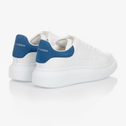 الكسندر ماكوين-ترينرز أوفر سايز جلد لون أبيض للبنات | Childrensalon Outlet