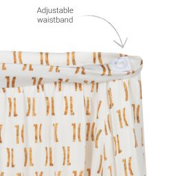 Alviero Martini-Beige Viscose Geo Map Skirt | Childrensalon Outlet