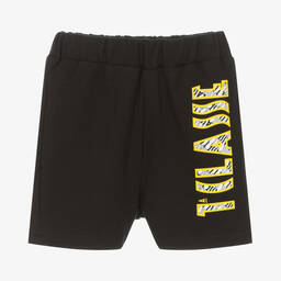الفيرو مارتيني-Black Cotton Logo Shorts | Childrensalon Outlet