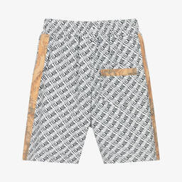 Alviero Martini-Black Geo Print Cotton Shorts | Childrensalon Outlet