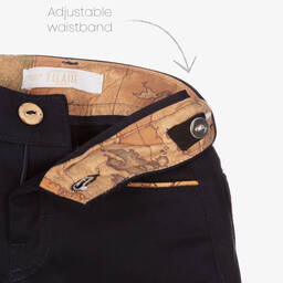 Alviero Martini-Blue Geo Map Trim Trousers | Childrensalon Outlet