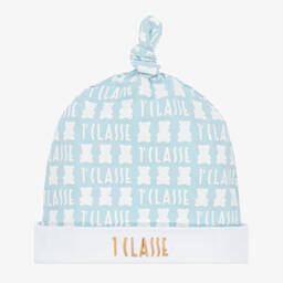 Alviero Martini-Blue Teddy Logo Baby Hat | Childrensalon Outlet