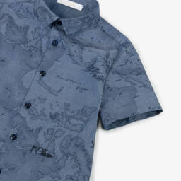 Alviero Martini-Boys Adventure Print Cotton Shirt | Childrensalon Outlet