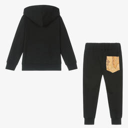 Alviero Martini-Boys Black Geo Map Tracksuit | Childrensalon Outlet
