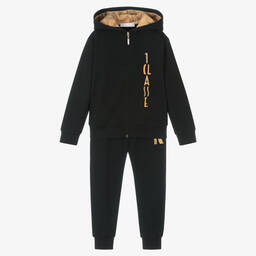 Alviero Martini-Boys Black Geo Map Tracksuit | Childrensalon Outlet