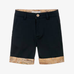 Alviero Martini-Boys Blue Adventure Geo Shorts | Childrensalon Outlet