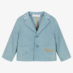 Alviero Martini-Boys Blue Chambray Blazer | Childrensalon Outlet