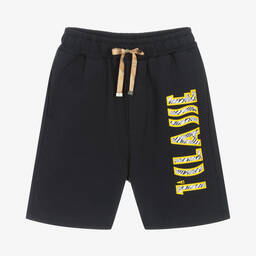 الفيرو مارتيني-Boys Blue Geo Map Cotton Shorts | Childrensalon Outlet