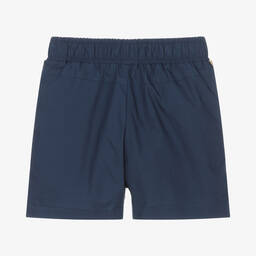 Alviero Martini-Boys Blue Geo Map Cotton Shorts  | Childrensalon Outlet