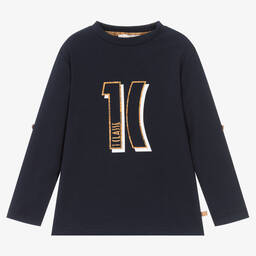 Alviero Martini-Boys Blue Geo Map Top | Childrensalon Outlet