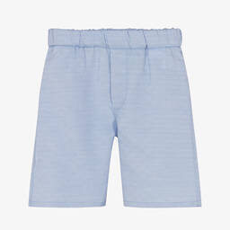 Alviero Martini-Голубые жаккардовые шорты с монограммой | Childrensalon Outlet