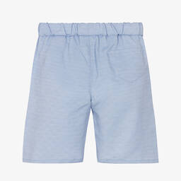 Alviero Martini-Голубые жаккардовые шорты с монограммой | Childrensalon Outlet