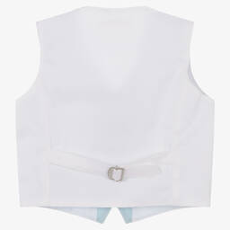 Alviero Martini-Boys Blue & White 1a Classe Logo Waistcoat | Childrensalon Outlet