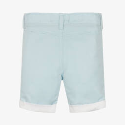 Alviero Martini-Boys Blue & White Gingham Shorts  | Childrensalon Outlet