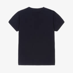 Alviero Martini-Футболка с геометрическим узором синяя для мальчиков | Childrensalon Outlet