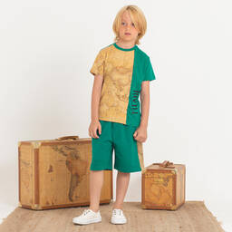 Alviero Martini-Зеленые хлопковые шорты | Childrensalon Outlet