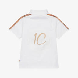 Alviero Martini-بولو قطن عاجي بنقشة خريطة للأولاد | Childrensalon Outlet