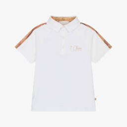 Alviero Martini-بولو قطن عاجي بنقشة خريطة للأولاد | Childrensalon Outlet