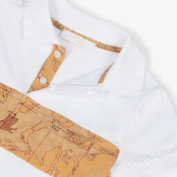 Alviero Martini-Boys Ivory Geo Map Polo Set | Childrensalon Outlet