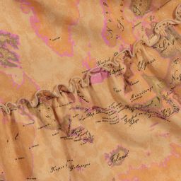 Alviero Martini-Dark Beige Geo Map Skirt | Childrensalon Outlet