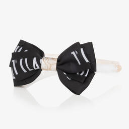 الفيرو مارتيني-طوق للشعر قطن جيرسي لون بيج للبنات | Childrensalon Outlet