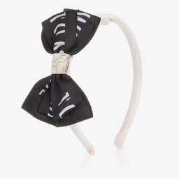 الفيرو مارتيني-طوق للشعر قطن جيرسي لون بيج للبنات | Childrensalon Outlet