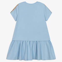 Alviero Martini-Girls Blue Geo Map Cotton Dress | Childrensalon Outlet