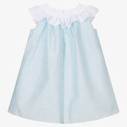 الفيرو مارتيني-Girls Blue Silver Striped Dress | Childrensalon Outlet