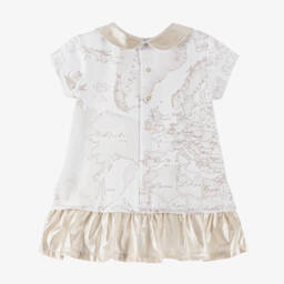 Alviero Martini-فستان قطني أنيق للبنات بلمسات ذهبية | Childrensalon Outlet