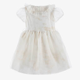 Alviero Martini-Платье из хлопка и тюля с географическим узором для девочек | Childrensalon Outlet