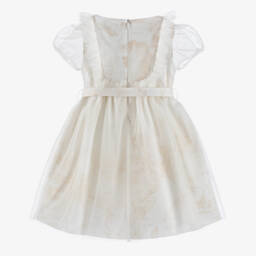 Alviero Martini-Платье из хлопка и тюля с географическим узором для девочек | Childrensalon Outlet