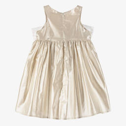 Alviero Martini-فستان عاجي مزخرف للبنات مع فيونكة | Childrensalon Outlet