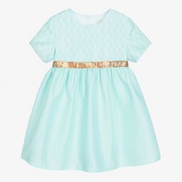Alviero Martini-Girls Green Geo Map Dress  | Childrensalon Outlet