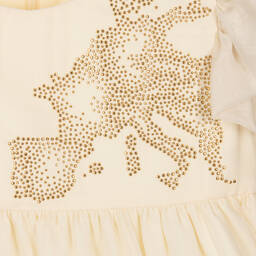 Alviero Martini-Girls Ivory Chiffon Geo Map Dress | Childrensalon Outlet