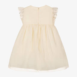 Alviero Martini-Girls Ivory Chiffon Geo Map Dress | Childrensalon Outlet