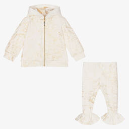 Alviero Martini-Girls Ivory Geo Map Tracksuit | Childrensalon Outlet