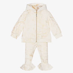 Alviero Martini-Girls Ivory Geo Map Tracksuit | Childrensalon Outlet