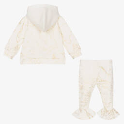 Alviero Martini-Girls Ivory Geo Map Tracksuit | Childrensalon Outlet