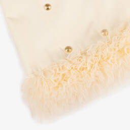 Alviero Martini-Кремовое платье с картой и тюлем для девочек | Childrensalon Outlet