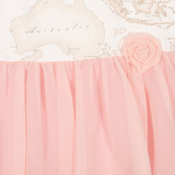 Alviero Martini-Girls Pink Chiffon Geo Map Dress | Childrensalon Outlet