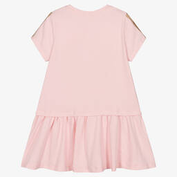 Alviero Martini-Girls Pink Geo Map Cotton Dress | Childrensalon Outlet