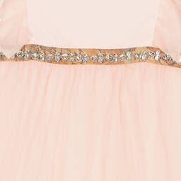 Alviero Martini-Girls Pink Geo Map Sparkle Belt Dress | Childrensalon Outlet