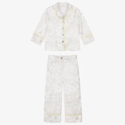 Alviero Martini-Атласный комплект с картой для девочек | Childrensalon Outlet