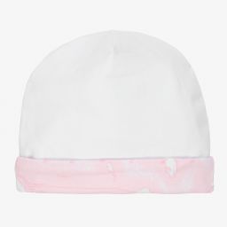 Alviero Martini-Girls White Geo Map Bear Hat | Childrensalon Outlet